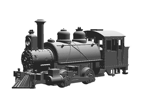 #0961 N gauge Baldwin 0-4-0 saddle tank, 3DP kit, RTR drive chassis