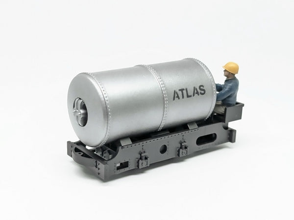 #1281 O-9mm(On18) ATLAS-mini compressed air locomotive kit, RTR drive unit