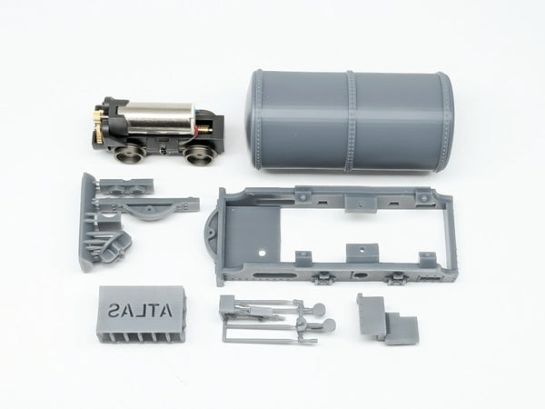 #1281 O-9mm(On18) ATLAS-mini compressed air locomotive kit, RTR drive unit